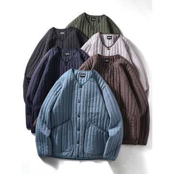 日系復古無領棉服男輕薄款棉襖外套外貿男裝冬季潮流保暖夾克棉衣