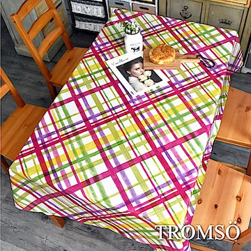 TROMSO北歐生活抗汙防水桌布-繽紛彩菱格