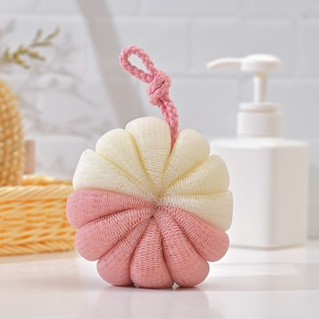 魔縐-精緻山竹沐浴球-粉白