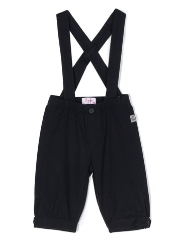 Il Gufo - elasticated-waistband straight-leg dungaree - kids - Polyester/Viscose/Spandex/Elastane - 9 - Blue