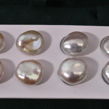 宏雲Hongyun-DB--强光炫彩天然淡水珍珠散珠巴洛克再生珠无孔纽扣珠DIY饰品配件