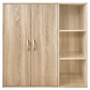 《HOPMA》美背二門三格組合式衣櫃 台灣製造 衣櫥 收納櫃 衣物收納櫃-淺橡(漂流)木