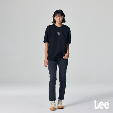 Lee 401 彈性標準中腰小直筒牛仔褲 女 黑灰洗水 LB317034536