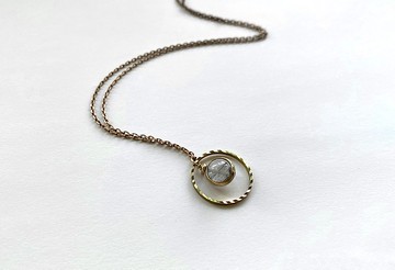 黃銅項鍊 | 黑髮晶 | 星球 | 宇宙