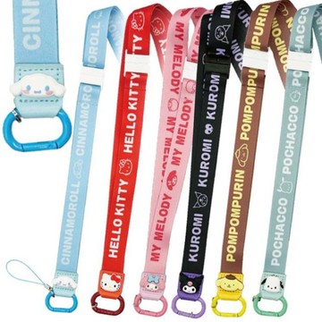 小禮堂 Sanrio 三麗鷗 寬版多功能頸繩 (大臉款) Kitty 美樂蒂 酷洛米 布丁狗 大耳狗 帕恰狗