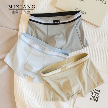 男士內褲莫代爾棉吸汗透氣青年平角秋冬款四角褲中腰短褲頭底褲衩