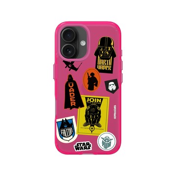 iPhone 16 Clear 粉漾桃 - 迪士尼-星際大戰 Star Wars - 星球大戰-貼紙系列