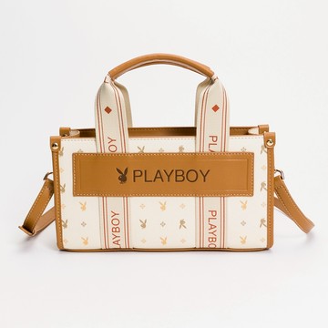 PLAYBOY - 手提包附長背帶 Dynamic系列 - 米色