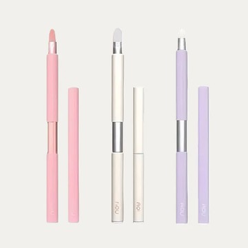 韓國 AOU 光澤潤唇膏 專業伸縮唇刷（3種刷頭） - 刷毛唇刷（粉）