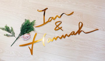 【客製婚禮英文立體字】婚禮背板立體字印製  手寫風格英文字體