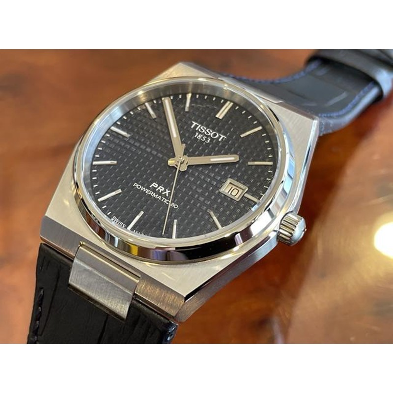 ティソ 腕時計 TISSOT PRX ピーアールエックス パワーマティック80 ネイビーブルー文字盤 レザー T137.407.16.041.00  PRX オートマチック | LINEショッピング