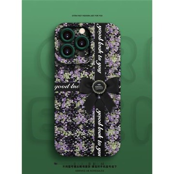 適用于蘋果15promax新款手機殼千鳥格蝴蝶結11plus硅膠防摔小香風13全包鏡頭防摔高級感iPhone16創意時尚個性