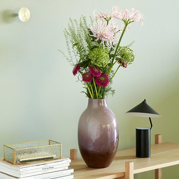 【Hübsch】 - 281105 紫棕色漸層玻璃花瓶 花器 插花七夕禮物