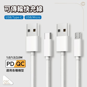 Usb傳輸線 雙Type-C，PD65W充電線 PD快充線 可傳輸線  20W快充充電線 傳輸線 適用於 各系列快充線