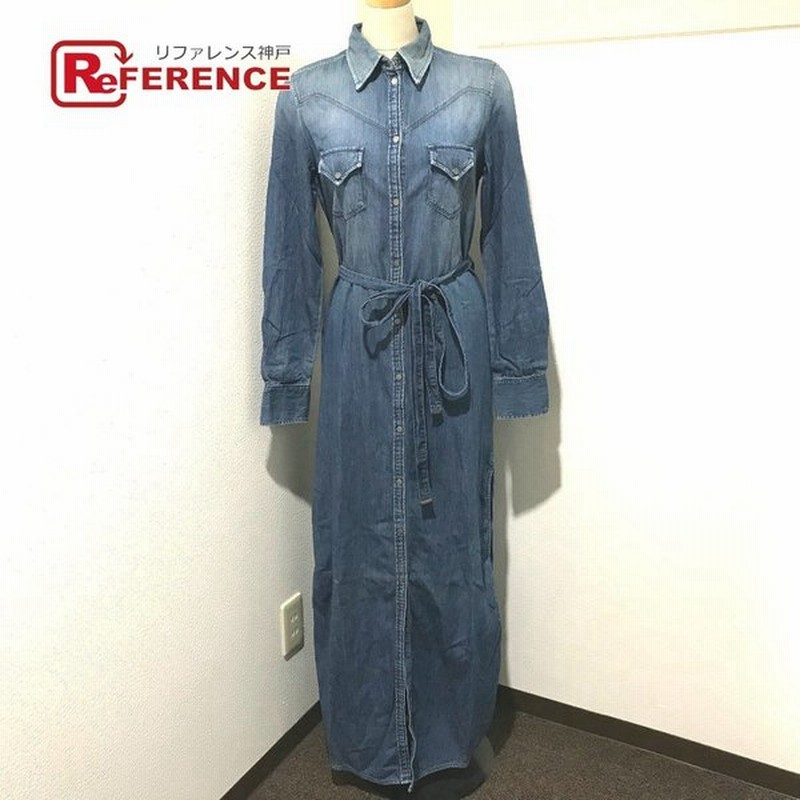 Diesel ディーゼル デニム スリット ベルト付き アパレル ワンピース ブルー レディース 中古 通販 Lineポイント最大0 5 Get Lineショッピング