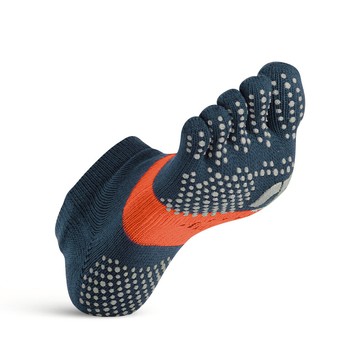 透氣升級足弓加強止滑運動五趾船襪 - M曠野綠