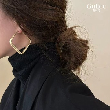 【Gulicc】 金色素圈大耳環