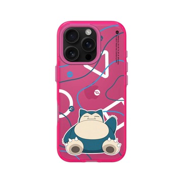 iPhone 16 Pro Clear 粉漾桃 - 寶可夢 Pokemon - 幾何系列-卡比獸