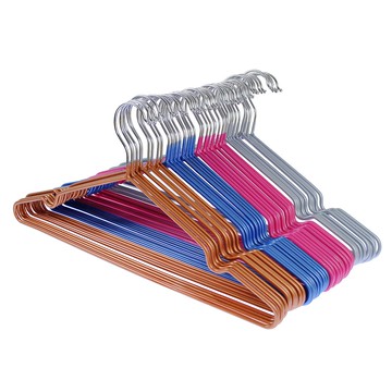 繽紛色系覆膜防滑衣架(10支/組) 曬衣架 掛衣架 吊衣架 三角衣架 防滑衣架 衣架 晾衣架【5ip8】AB0008