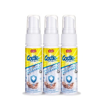 CASTLE 多功能長效防護清潔噴霧 20ml x3｜無酒精 安全低敏 隨身瓶 外出防護清潔