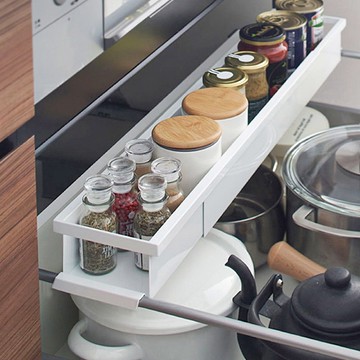 日本霜山 廚房用伸縮式抽屜分隔置物架