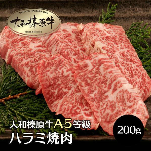 ハラミ 焼肉 国産 肉 牛肉 黒毛和牛 大和榛原牛 A5 超 稀少 特上 ハラミ 焼肉用 嬉しい200g単位 冷凍便