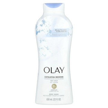 Olay, 去角質保濕沐浴露，海鹽，22 液量盎司（650 毫升）