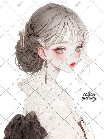 original sticker no.1303 人物貼紙 原創貼紙 人物貼紙 女孩貼紙 原創人物貼紙