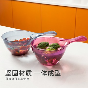 家用水勺廚房舀水瓢大號長柄塑料水舀子透明創意加深厚摔不破勺子