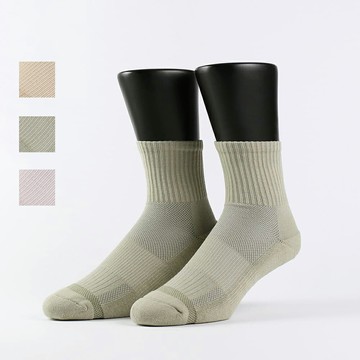 FOOTER 素色運動中筒襪 除臭襪 襪子-男款(T13L)