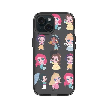 iPhone 15 Clear 酷墨灰 - 迪士尼-公主系列 Disney Princess - Q版-迪士尼公主