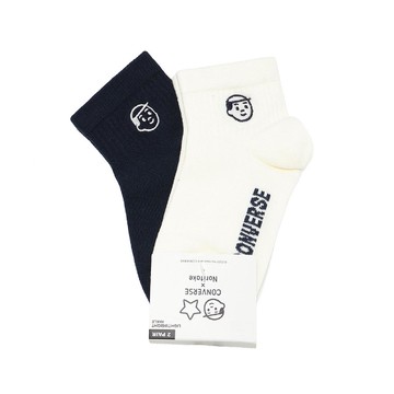 x Noritake 聯名休閒襪 Lightweight 黑 米白 大童 短襪 襪子 2雙入 CV2523027GS001