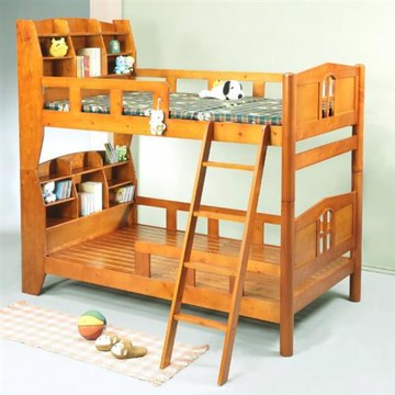 【AS】阿諾圓柱書架型雙層床-219x115x119cm