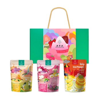 【講果語】辛香決辣禮盒_麻辣果乾果茶3入組