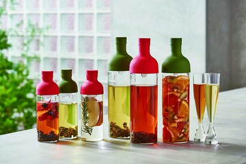 多色可選 日本原裝 300ml HARIO 酒瓶造型冷泡茶玻璃水壺  FIB-75-OG