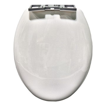 雙手萬能 全罩式靜音緩降快拆 通用型馬桶蓋 底座快速拆卸  50.5 x 37.7 x 7.7cm  簡約款  1個