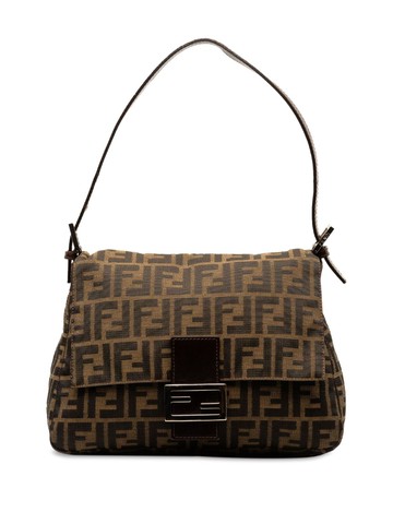 Fendi Pre-Owned - 2000-2023 Zucca Canvas Mamma Forever shoulder bag - women - Canvas/Calf Leather - One Size - Brown