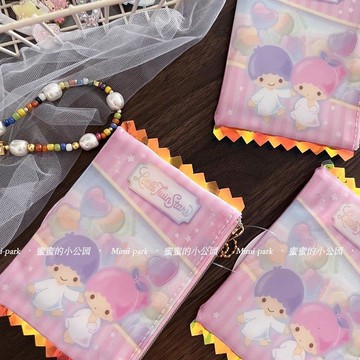 🍀臺灣出貨🍀出口日本日單雙子星糖果粉色軟膠卡通好品質女生收納包卡包