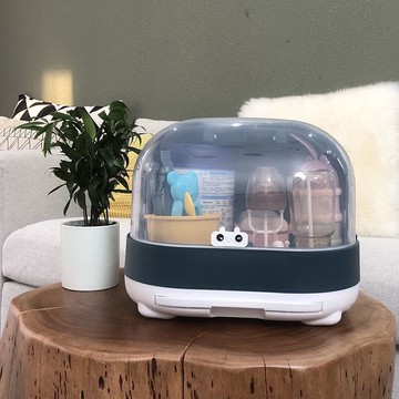 奶瓶收納箱置物架帶蓋防塵瀝水架晾乾架餐具儲存盒便攜式