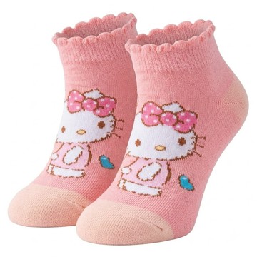 ONEDER 旺達棉品 凱蒂寶寶直版襪-愛心 9-14  愛心  9~14cm