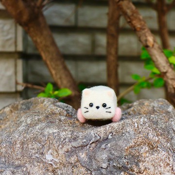 羊毛氈貓咪車車 擴香擺飾