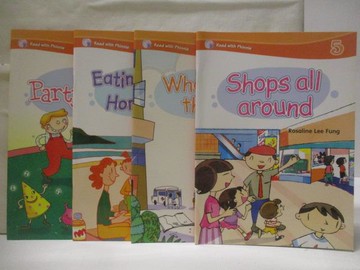 【書寶二手書T4／語言學習_QAV】Shops all around等_4本合售_Read with Phinnie