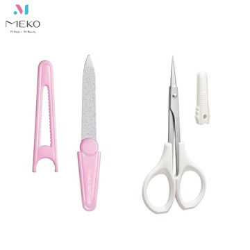 MEKO 修磨指甲組(指甲銼刀+甘皮直剪) / 美甲工具 銼刀 剪刀 甘皮剪 指甲銼刀 甘皮直剪