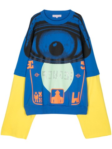 Walter Van Beirendonck - Peace Super cotton sweatshirt - men - Cotton - S - Blue