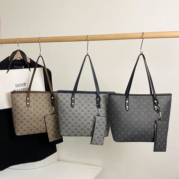 跨境女包2025秋新款時尚復古歐美大容量印花手提單肩通勤包托特包