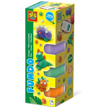 SES FunDo APP教學互動黏土  恐龍世界  1盒  90g