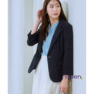 Nissen 可洗彈性七分袖西裝外套 氣質設計款