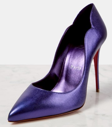 Christian Louboutin Hot Chick 100 metallic leather pumps