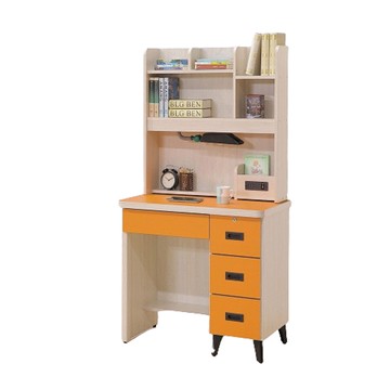 【MUNA 家居】101-2型3尺書桌/全組/共三色橘色