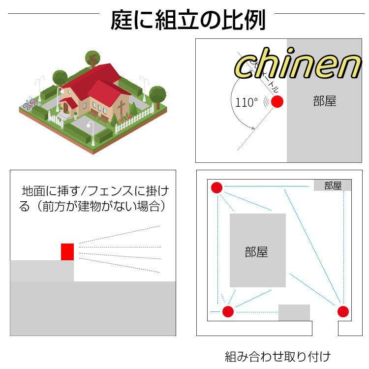 動物よけブザー 害獣撃退 超音波スピーカー LED強力フラッシュライト 赤外線センサー ソーラー USB充電 3-4週間超長待機 猫撃退